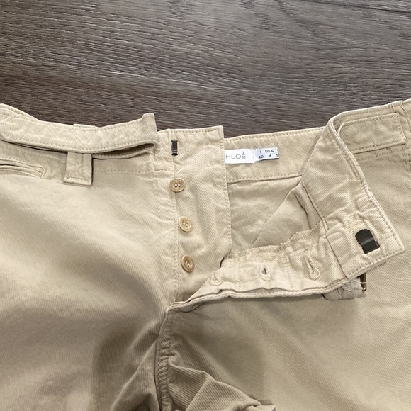 See by CHLOE | Tan Cotton Belted Shorts | Size 4 - Picture 7 of 13